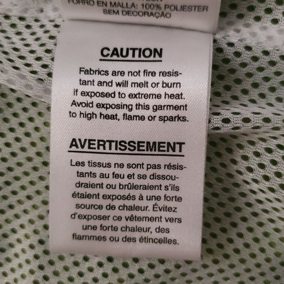 Columbia Girls Youth Full Zip Windbreaker Raincoat Jacket Green/White Size 18/20 - Picture 16 of 16